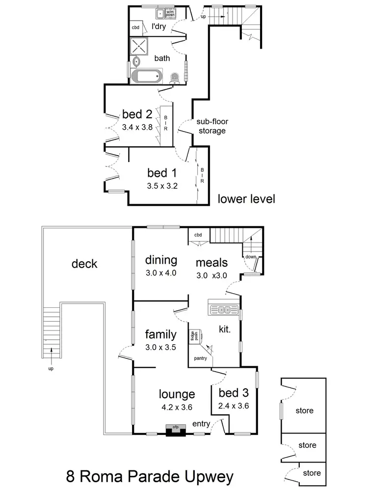 Floorplan of Homely house listing, 8 Roma Parade, Upwey VIC 3158