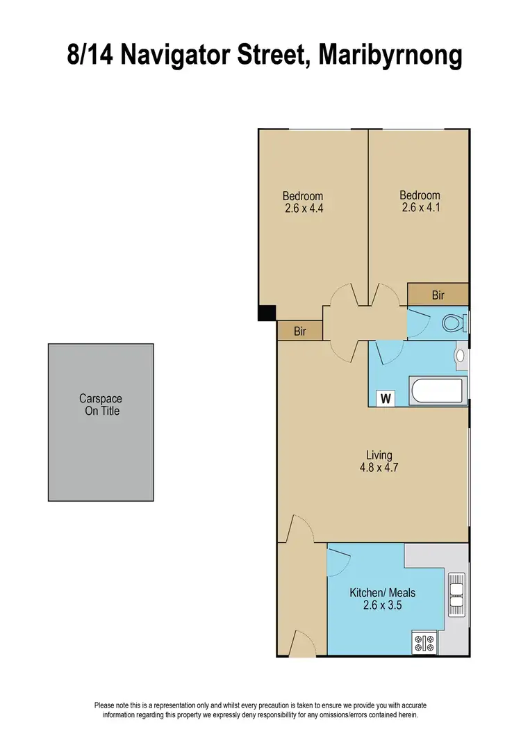 Floorplan of Homely apartment listing, 8/14 Navigator Street, Maribyrnong VIC 3032