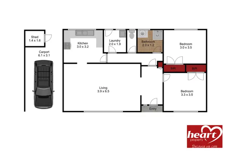 Floorplan of Homely unit listing, 6/427 York Street, Sale VIC 3850