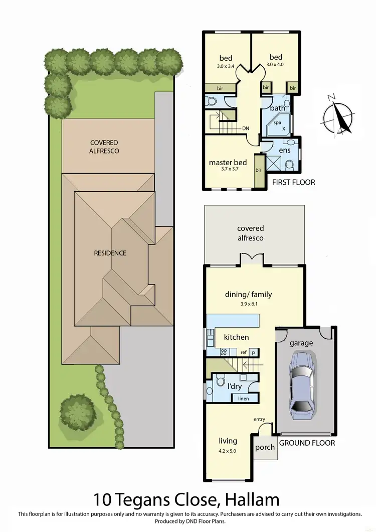 Floorplan of Homely house listing, 10 Tegans Close, Hallam VIC 3803