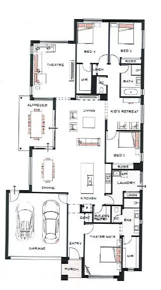 Floorplan of Homely house listing, 13 Bellario Circuit, Clyde North VIC 3978