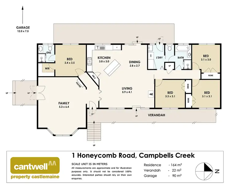 Floorplan of Homely house listing, 1 Honeycomb Road, Campbells Creek VIC 3451