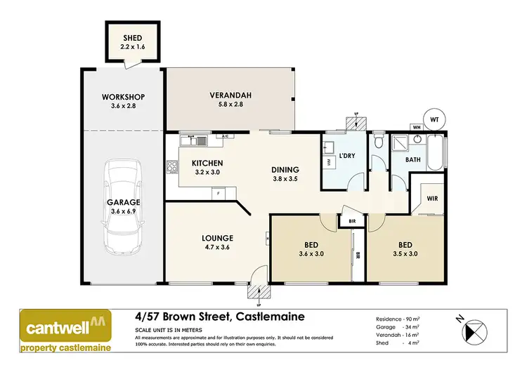 Floorplan of Homely house listing, 4/57 Brown Street, Castlemaine VIC 3450