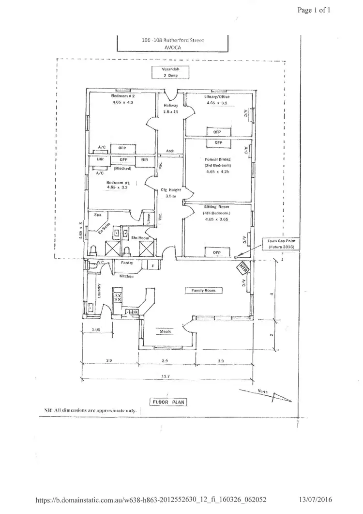 Floorplan of Homely house listing, 106-108 Rutherford Street, Avoca VIC 3467