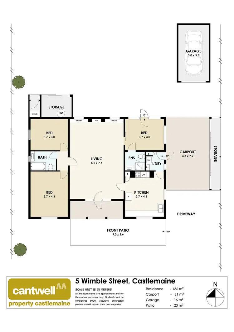 Floorplan of Homely house listing, 5 Wimble Street, Castlemaine VIC 3450