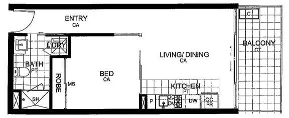 Floorplan of Homely apartment listing, 214/951-953 Dandenong Road, Malvern East VIC 3145