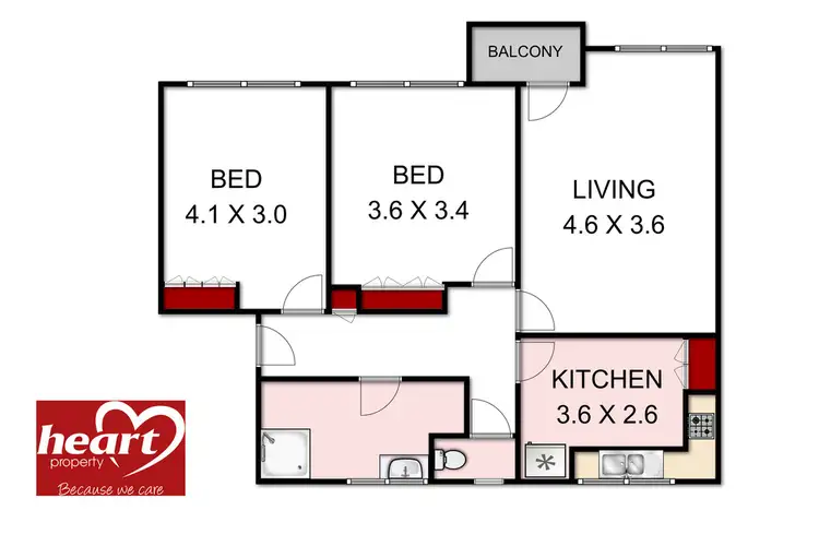 Floorplan of Homely unit listing, 6/291 York Street, Sale VIC 3850