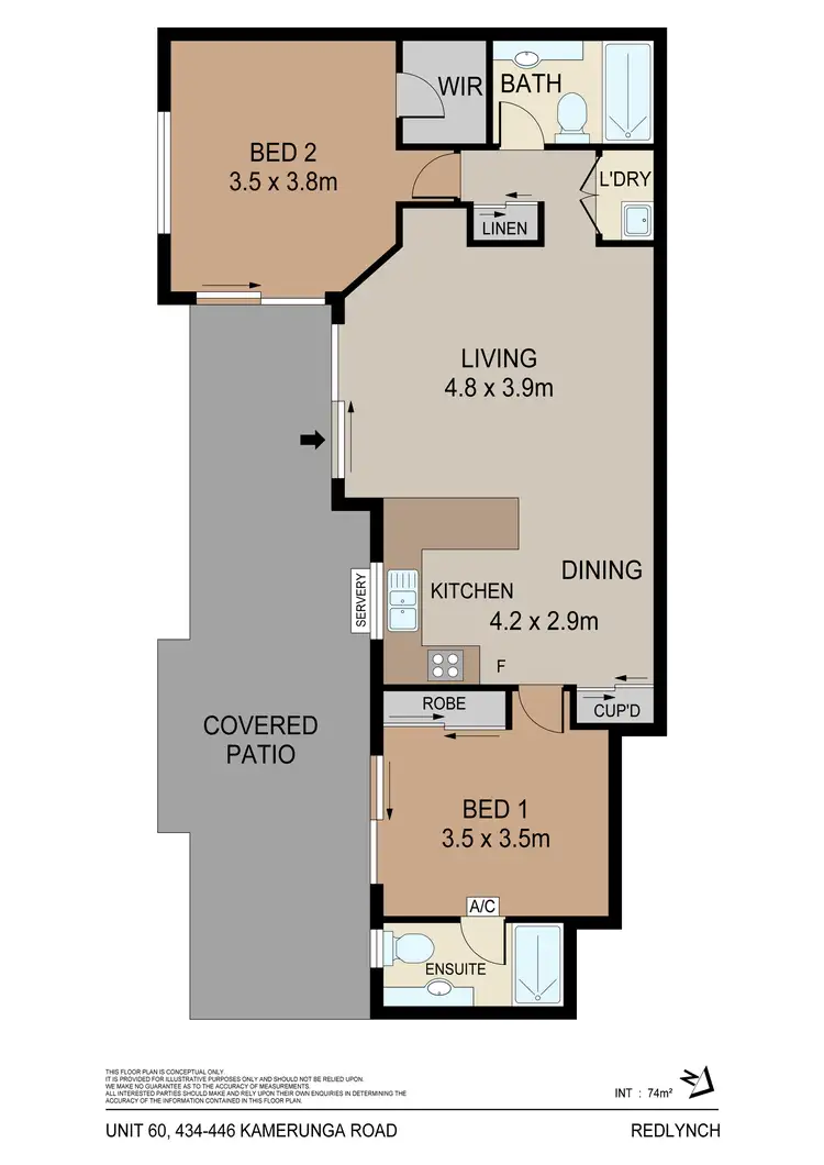 Floorplan of Homely unit listing, 60/434-446 Kamerunga Road, Redlynch QLD 4870