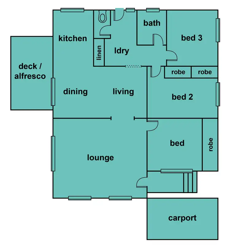 Floorplan of Homely rural property listing, 30 Vernons Road, Ross Creek VIC 3351