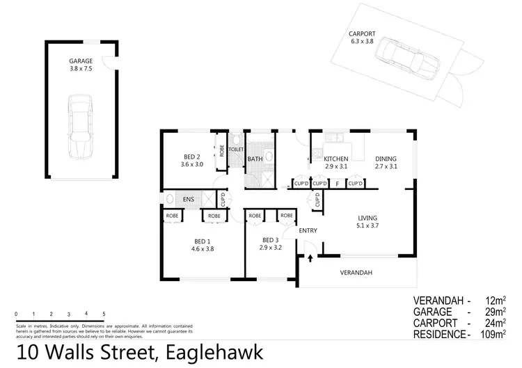 Floorplan of Homely house listing, 10 Walls Street, Eaglehawk VIC 3556