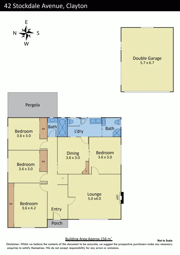 Floorplan of Homely house listing, 42 Stockdale Avenue, Clayton VIC 3168