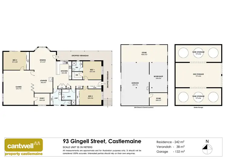 Floorplan of Homely house listing, 93 Gingell Street, Castlemaine VIC 3450