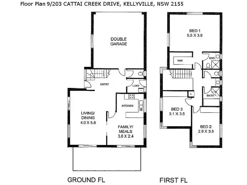 Floorplan of Homely house listing, 9/203 Cattai Creek Drive, Kellyville NSW 2155
