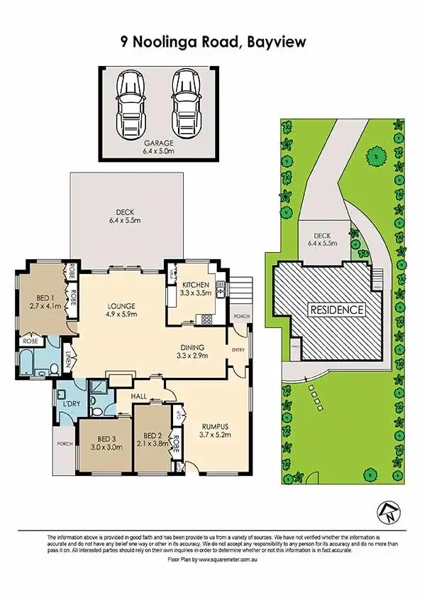 Floorplan of Homely house listing, 9 Noolinga Road, Bayview NSW 2104