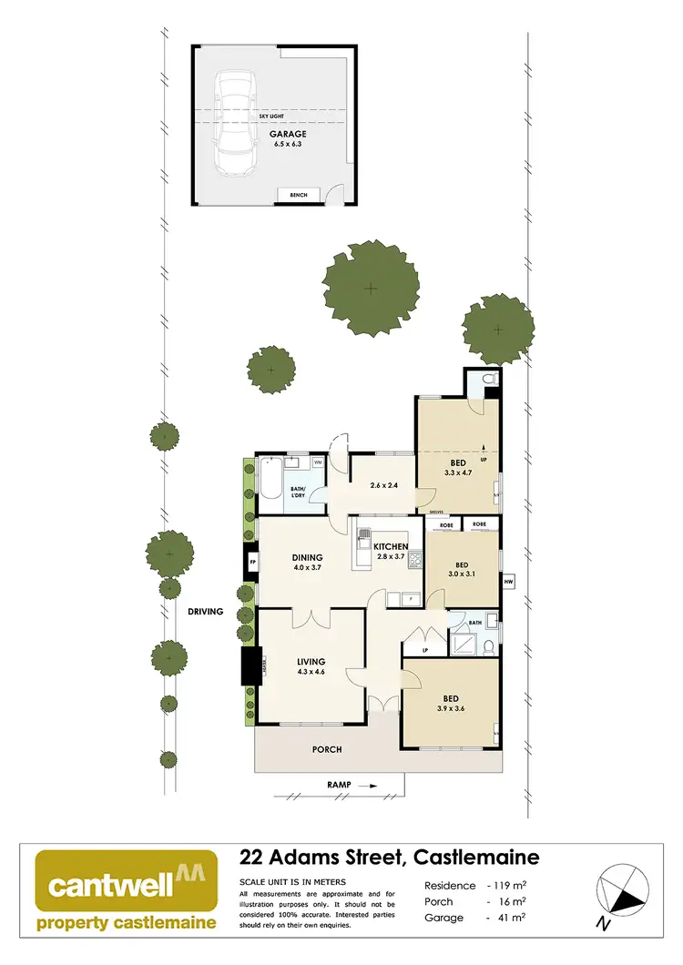 Floorplan of Homely house listing, 22 Adams Street, Castlemaine VIC 3450
