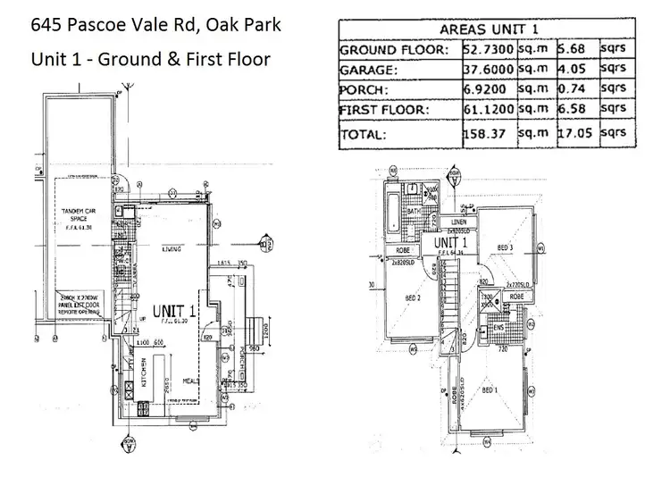 Floorplan of Homely townhouse listing, 1/645 Pascoe Vale Road, Oak Park VIC 3046