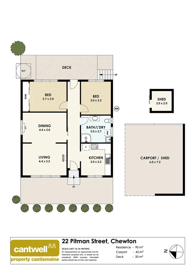 Floorplan of Homely house listing, 22 Pitman Street, Chewton VIC 3451