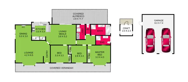 Floorplan of Homely house listing, 1 Dederang Avenue, Clifton Springs VIC 3222