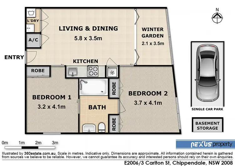 Floorplan of Homely apartment listing, E2006/3 Carlton Street, Chippendale NSW 2008