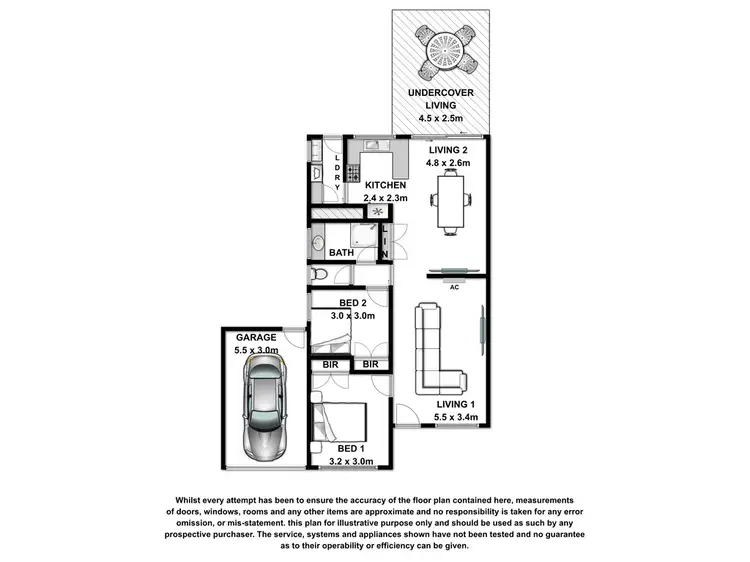 Floorplan of Homely townhouse listing, 1/20 Anzac Avenue, Koroit VIC 3282