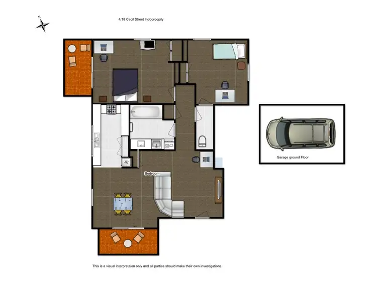 Floorplan of Homely unit listing, 4/18 Cecil Street, Indooroopilly QLD 4068