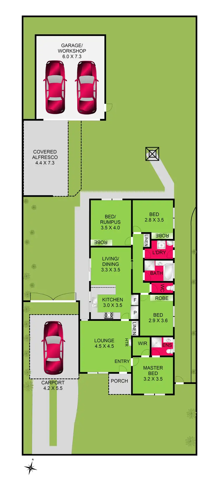 Floorplan of Homely house listing, 3 Bahloo Avenue, Clifton Springs VIC 3222