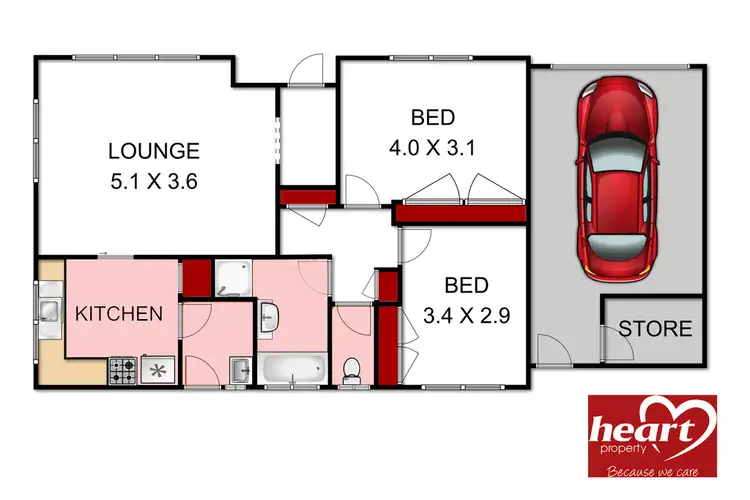 Floorplan of Homely unit listing, 1/134 Macarthur Street, Sale VIC 3850