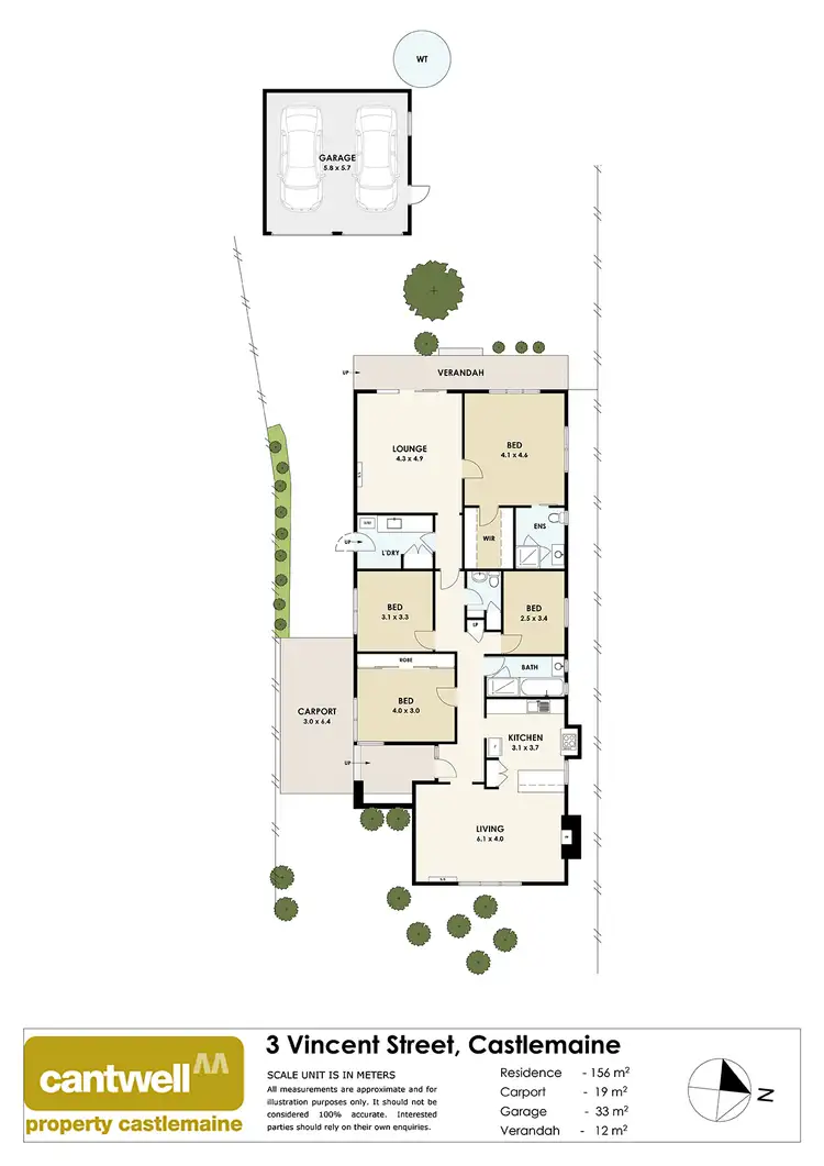 Floorplan of Homely house listing, 3 Vincent Street, Castlemaine VIC 3450