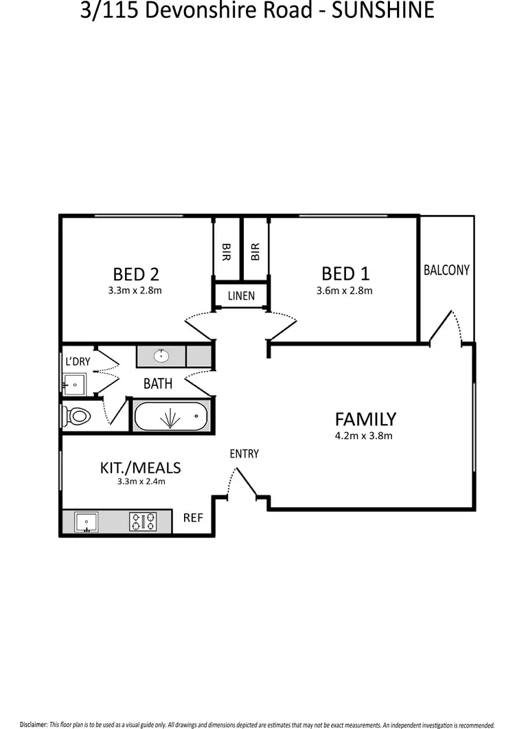 Floorplan of Homely apartment listing, 3/115 Devonshire Road, Sunshine VIC 3020