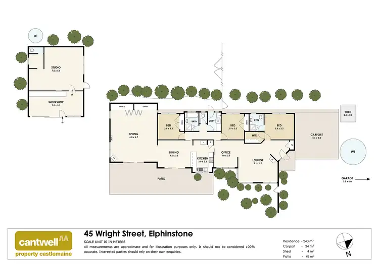 Floorplan of Homely house listing, 45 Wright Street, Elphinstone VIC 3448