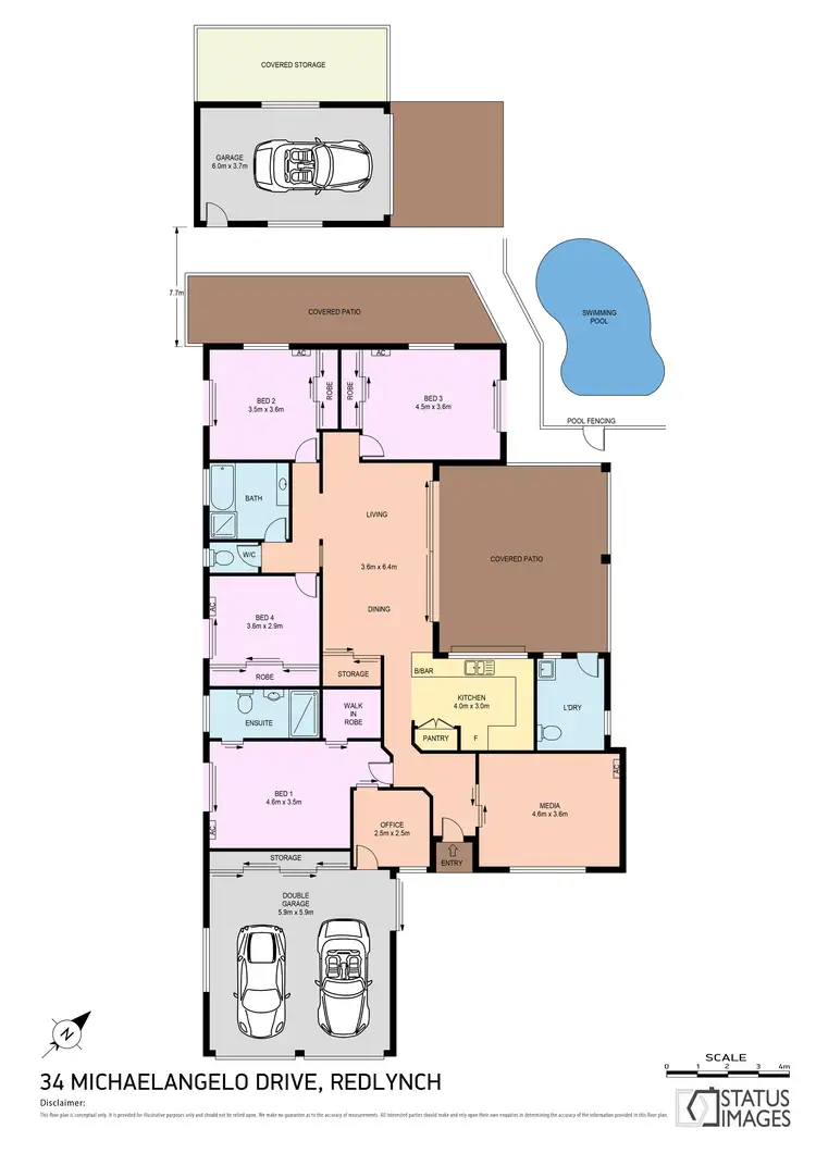 Floorplan of Homely house listing, 34 Michaelangelo Drive, Redlynch QLD 4870