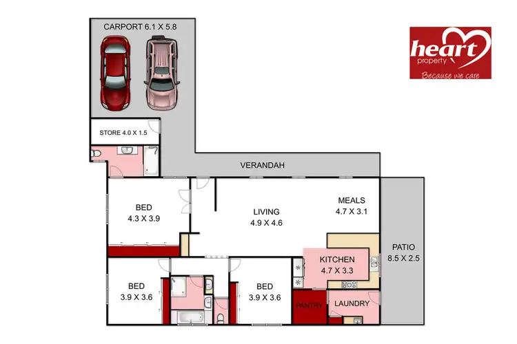 Floorplan of Homely house listing, 1 Woondella Boulevard, Sale VIC 3850