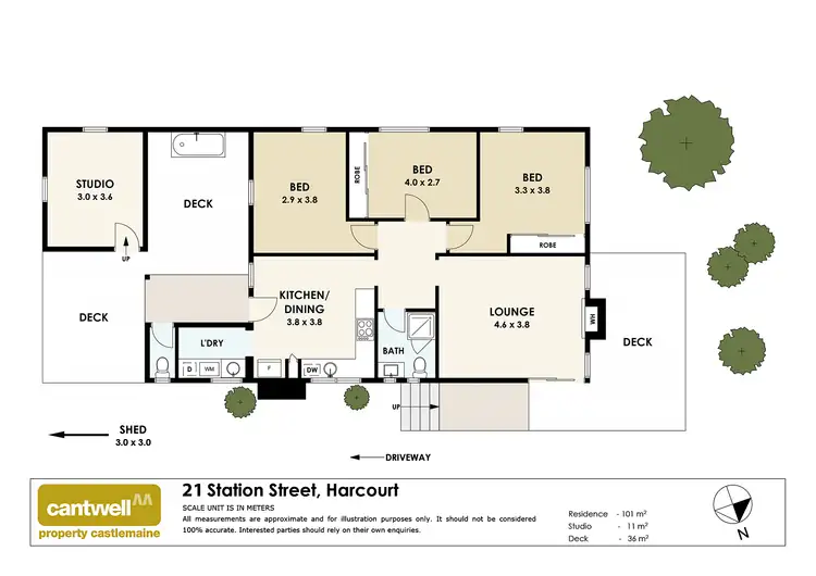 Floorplan of Homely house listing, 21 Station Street, Harcourt VIC 3453