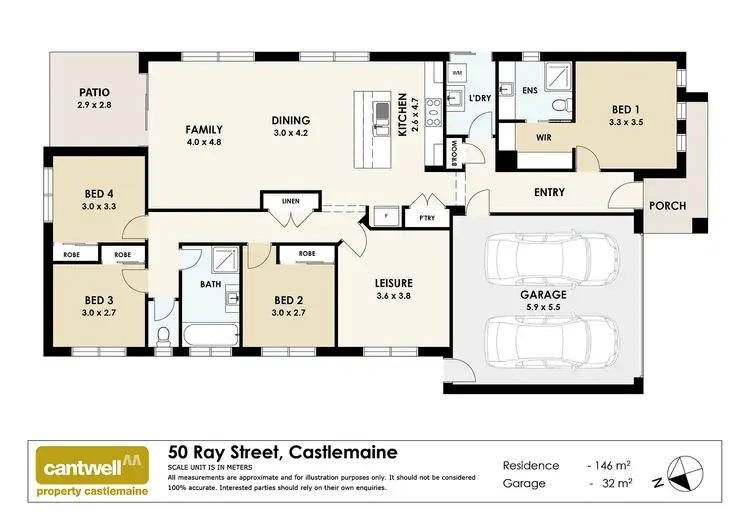 Floorplan of Homely house listing, 50 Ray Street, Castlemaine VIC 3450