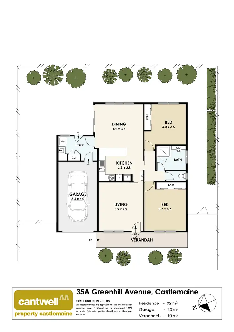 Floorplan of Homely townhouse listing, 35A Greenhill Avenue, Castlemaine VIC 3450