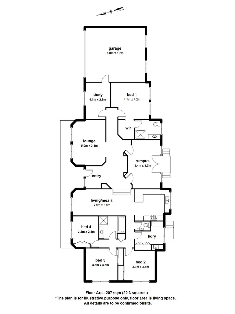 Floorplan of Homely house listing, 1 Victor Road, Clematis VIC 3782