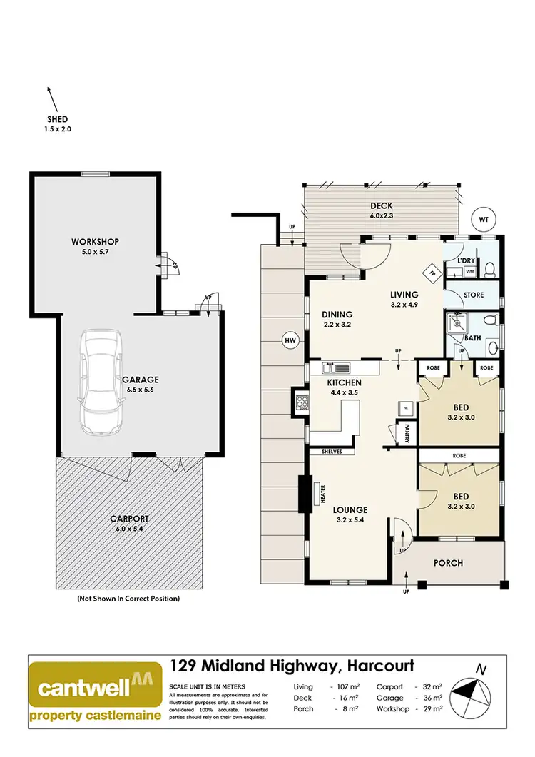Floorplan of Homely house listing, 129 Midland Highway, Harcourt VIC 3453