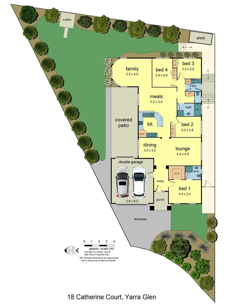 Floorplan of Homely house listing, 18 Catherine Court, Yarra Glen VIC 3775