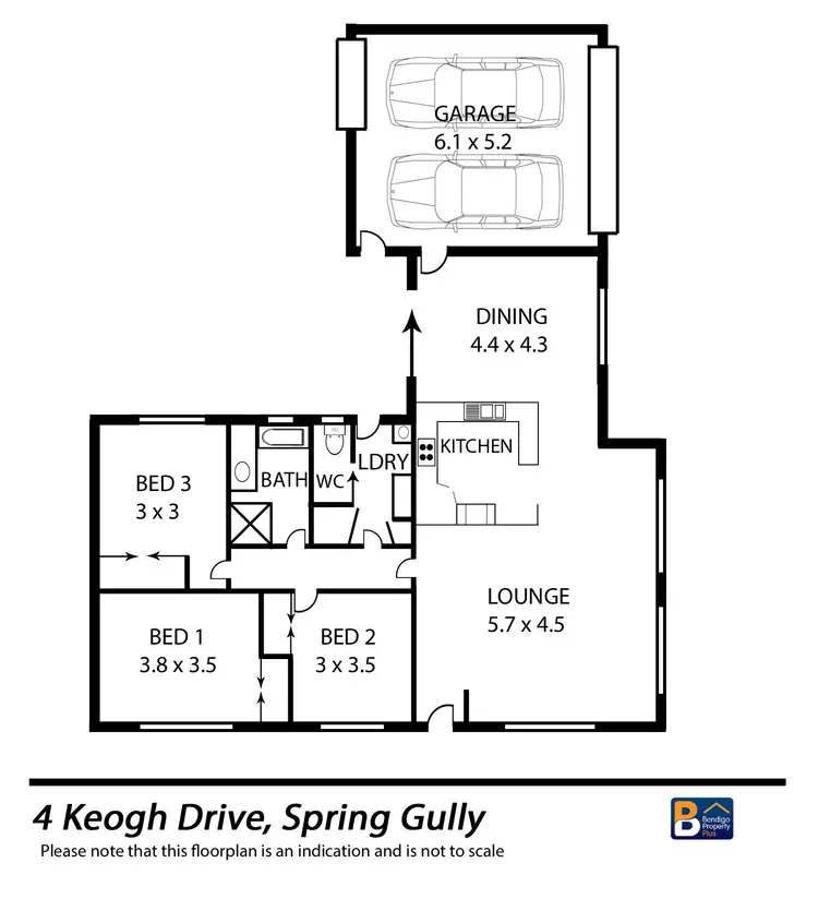 Floorplan of Homely house listing, 4 Keogh Drive, Spring Gully VIC 3550