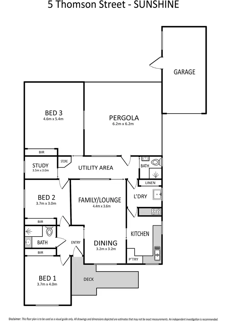 Floorplan of Homely house listing, 5 Thomson Street, Sunshine VIC 3020
