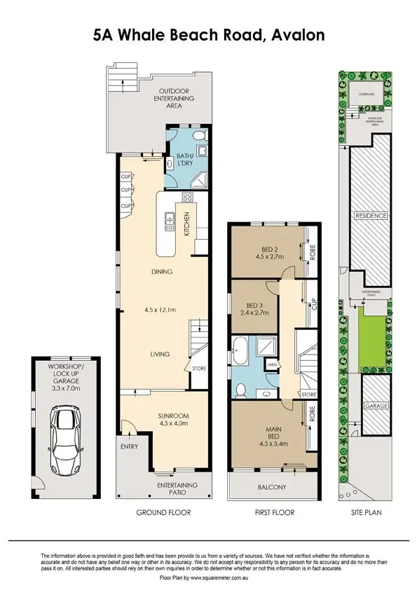 Floorplan of Homely townhouse listing, 5a Whale Beach Road, Avalon Beach NSW 2107