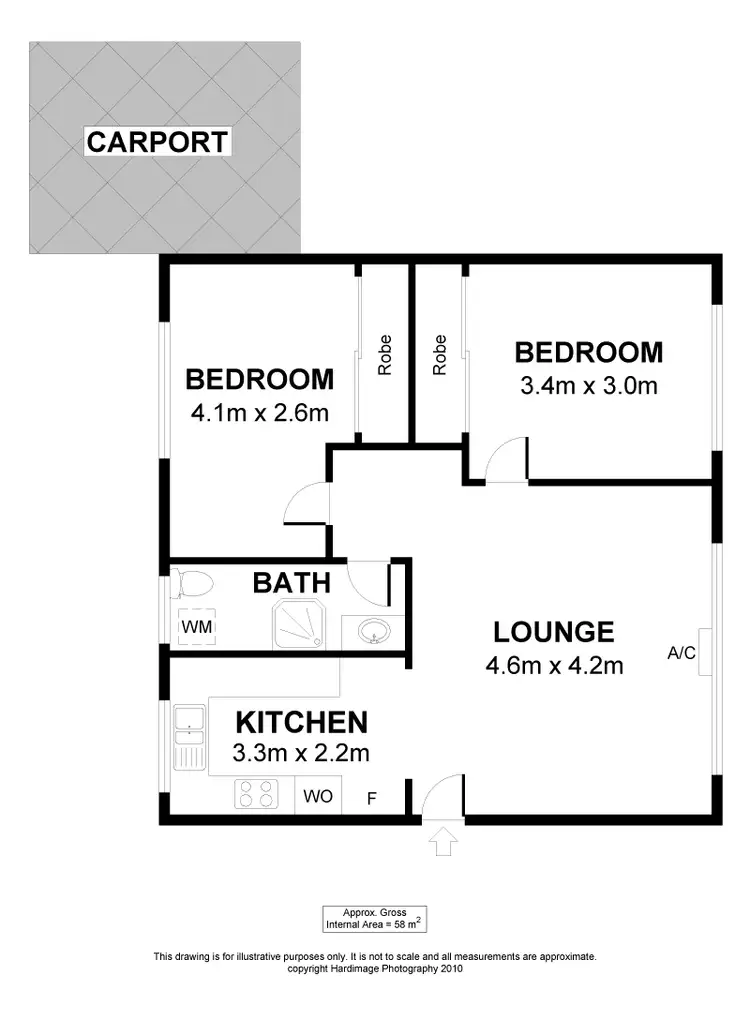 Floorplan of Homely unit listing, 1/38 Farnham Road, Keswick SA 5035