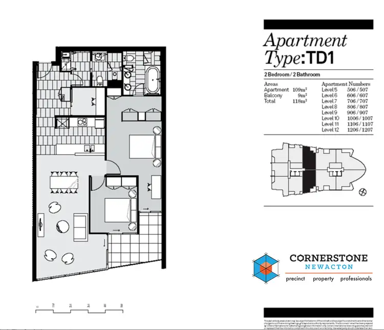 Floorplan of Homely apartment listing, 807/19 Marcus Clarke Street, Acton ACT 2601