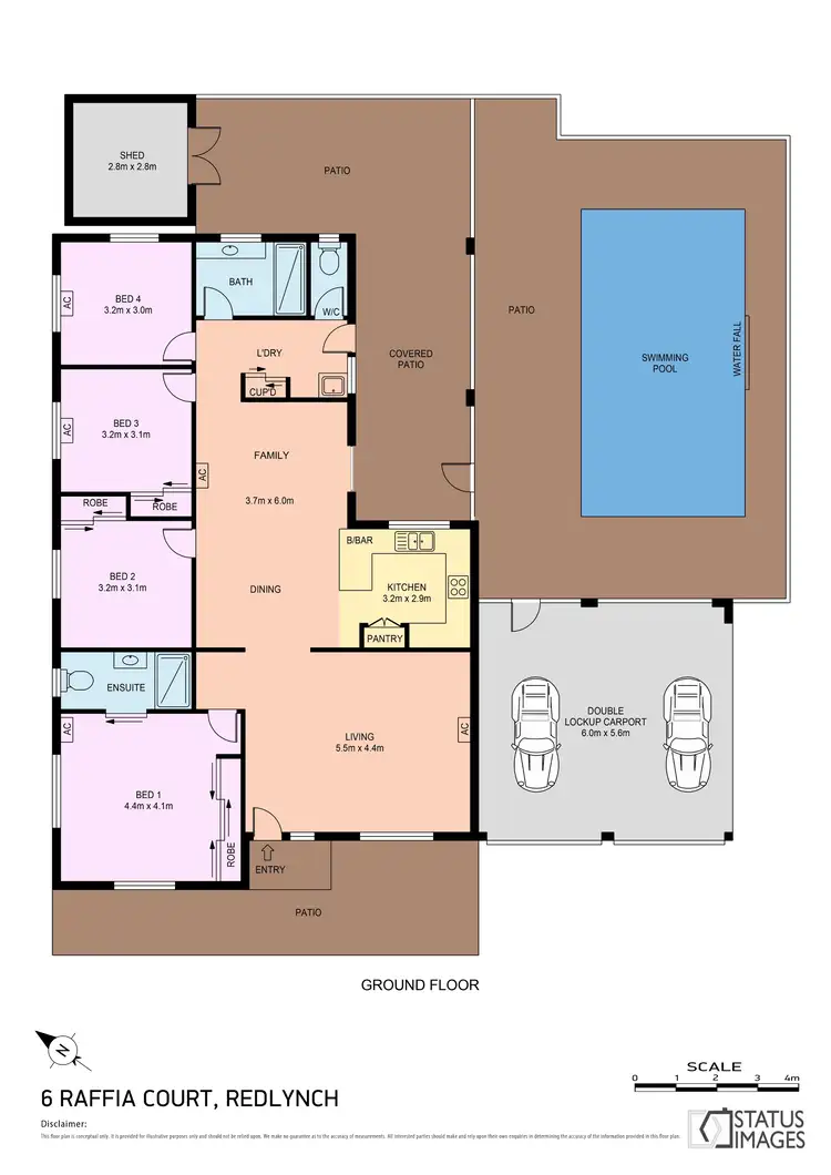Floorplan of Homely house listing, 6 Raffia Court, Redlynch QLD 4870
