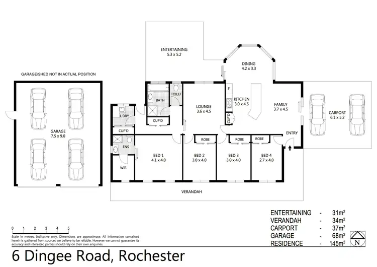 Floorplan of Homely house listing, 6 Dingee Road, Rochester VIC 3561