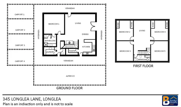 Floorplan of Homely house listing, 345 Longlea Lane, Longlea VIC 3551