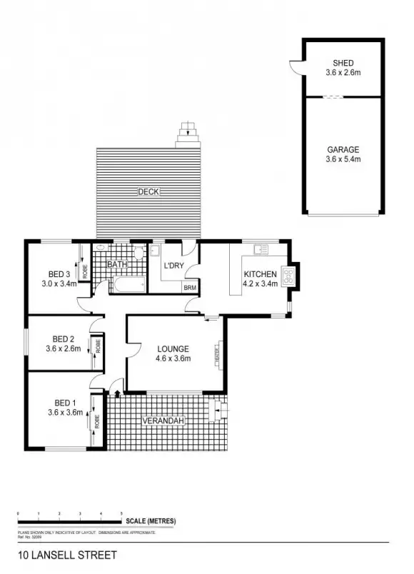 Floorplan of Homely house listing, 10 Lansell Street, Kangaroo Flat VIC 3555