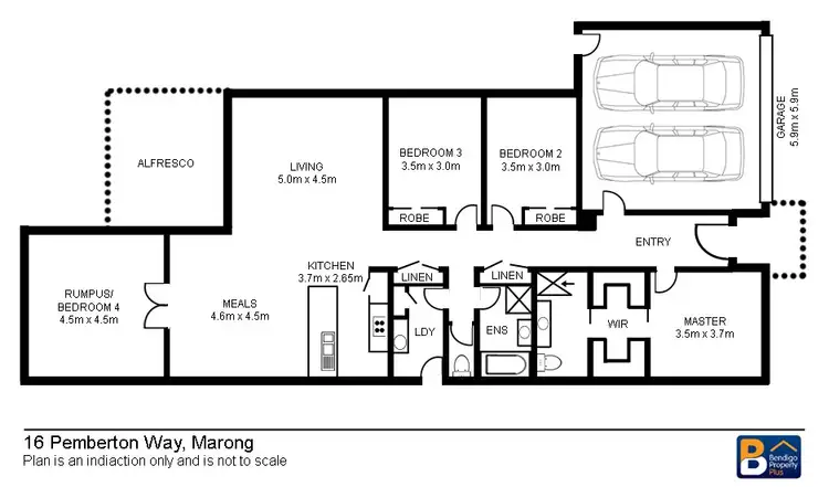 Floorplan of Homely house listing, 16 Pemberton Way, Marong VIC 3515