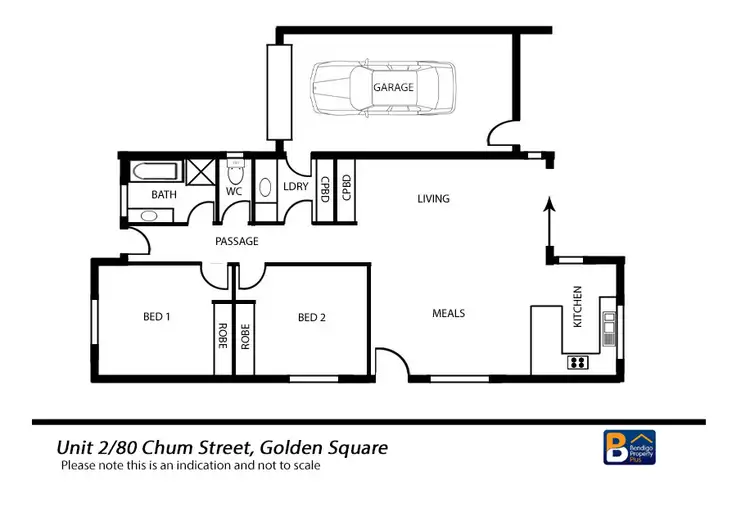 Floorplan of Homely house listing, 2/80 Chum Street, Golden Square VIC 3555