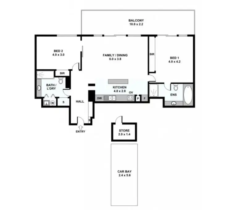 Floorplan of Homely apartment listing, 1405/19 The Circus, Burswood WA 6100